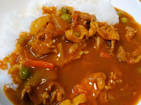 グリンピース入りカレー